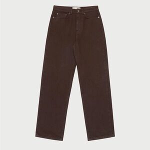 Loeffler Randall Chocolate Brown Winona Denim Jeans Pants NWT